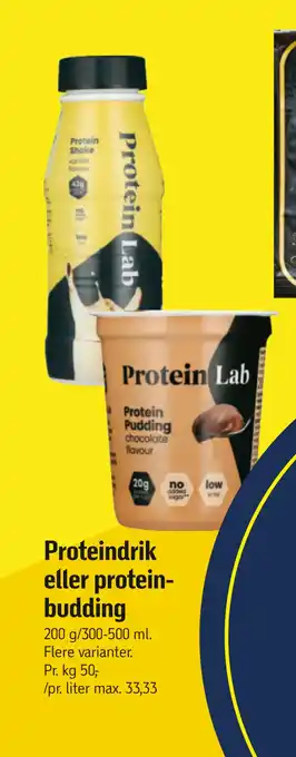 Føtex Proteindrik eller proteinbudding tilbud