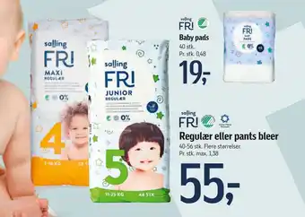Føtex Regulær eller pants bleer tilbud