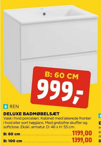 jem & fix Deluxe badmøbelsæt tilbud