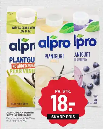 MENY Alpro plantghurt soya alternativ tilbud