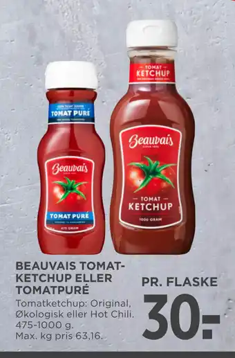 MENY Beauvais tomatketchup eller tomatpuré tilbud