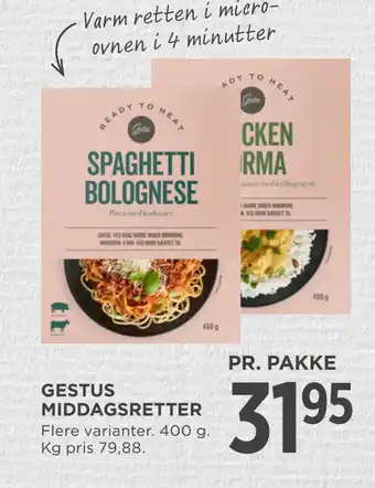 MENY Gestus middagsretter tilbud