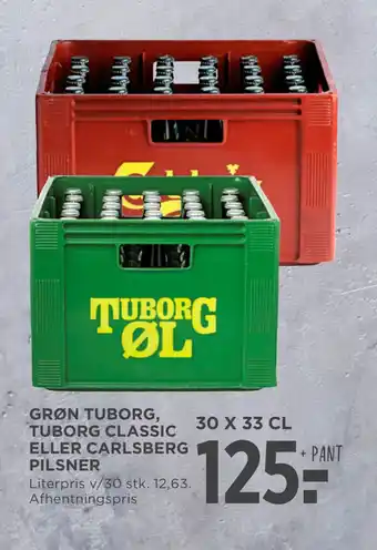 MENY Grøn tuborg, tuborg classic eller carlsberg pilsner tilbud