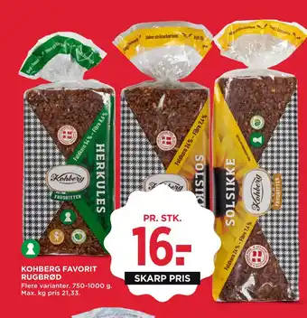 MENY Kohberg favorit rugbrød tilbud