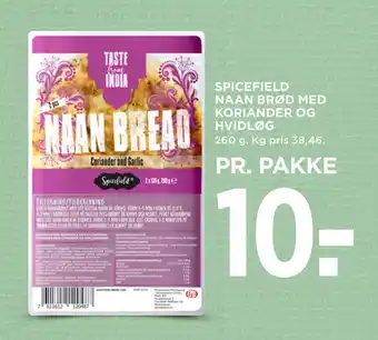 Spicefield naan brød med koriander og hvidløg