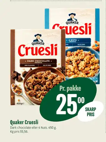 Min Købmand Quaker cruesli tilbud