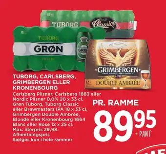 MENY Tuborg, carlsberg, grimbergen eller kronenbourg tilbud