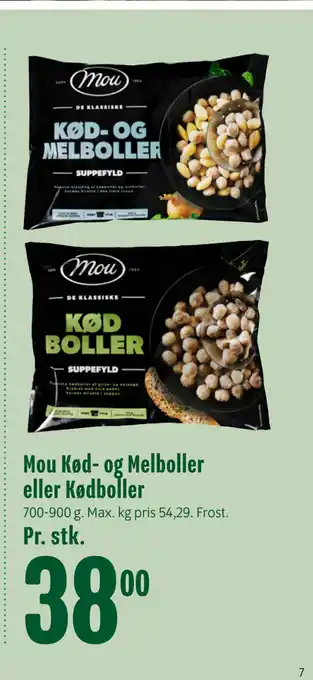 Min Købmand Mou kød- og melboller eller kødboller tilbud