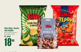 Min Købmand Kims chips, snacks eller nødder tilbud