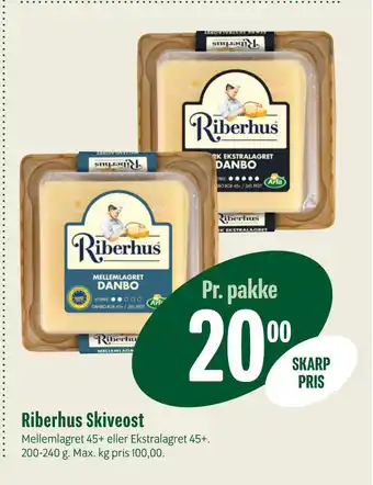 Min Købmand Riberhus skiveost tilbud