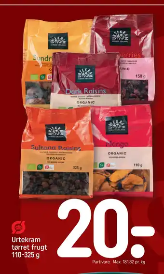 REMA 1000 Urtekram tørret frugt 110-325 g tilbud