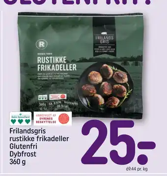 REMA 1000 Frilandsgris rustikke frikadeller glutenfri dybfrost 360 g tilbud