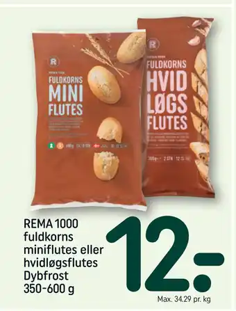 REMA 1000 Rema 1000 fuldkorns miniflutes eller hvidløgsflutes dybfrost 350-600 g tilbud