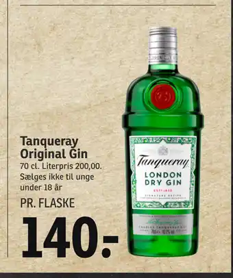 SPAR Tanqueray original gin tilbud