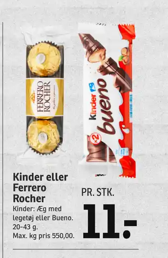 SPAR Kinder eller ferrero rocher tilbud