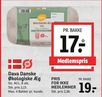 SPAR Dava danske økologiske æg tilbud