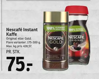 SPAR Nescafé instant kaffe tilbud