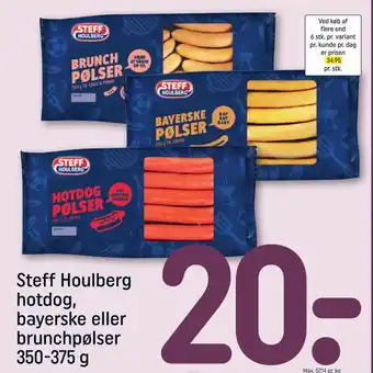 REMA 1000 Steff Houlberg hotdog, bayerske eller brunchpølser 350-375 g tilbud