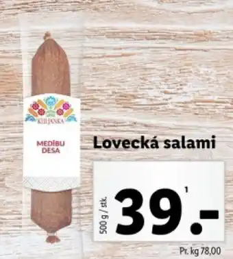 Lidl Lovecká salami tilbud