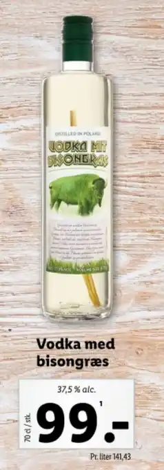 Lidl Vodka med bisongræs tilbud