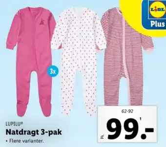 Lidl Natdragt 3-pak tilbud