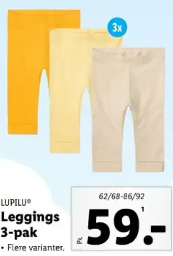 Lidl Leggings 3-pak tilbud