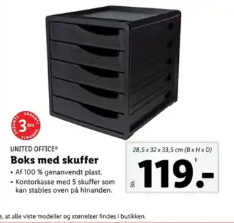 Lidl Boks med skuffer tilbud
