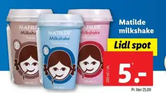 Lidl Matilde milkshake tilbud