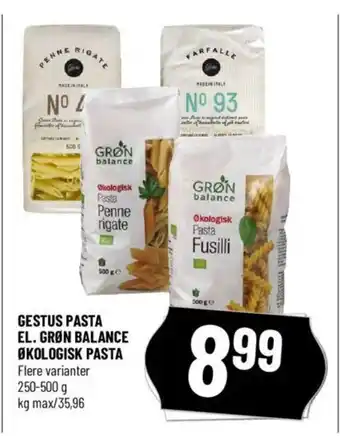 Løvbjerg GESTUS PASTA EL. GRØN BALANCE ØKOLOGISK PASTA tilbud