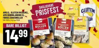 Løvbjerg AMO EL. GLUTEN HVEDEMEL, AMO BRØDBLANDING EL. FØDSELSDAGSBOLLER tilbud
