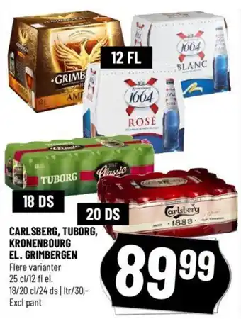 Løvbjerg CARLSBERG, TUBORG, KRONENBOURG EL. GRIMBERGEN tilbud