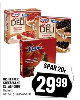 Løvbjerg DR. OETKER CHEESECAKE EL. ALMONDY tilbud