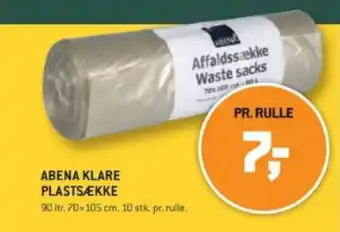XL-BYG ABENA KLARE PLASTSÆKKE tilbud