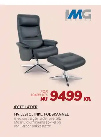 Daells Bolighus Hvilestol inkl. fodskammel tilbud