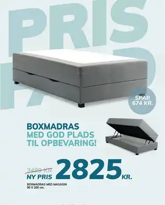 Daells Bolighus Boxmadras med magasin tilbud