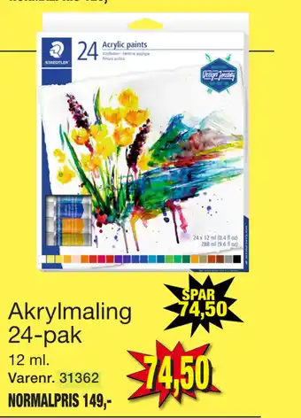 Akrylmaling 24-pak