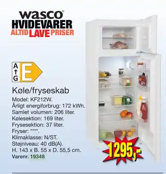 Harald Nyborg Køle/fryseskab tilbud