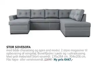 Daells Bolighus Stor sovesofa tilbud