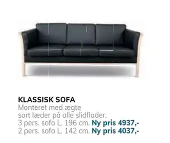 Daells Bolighus Klassisk sofa tilbud