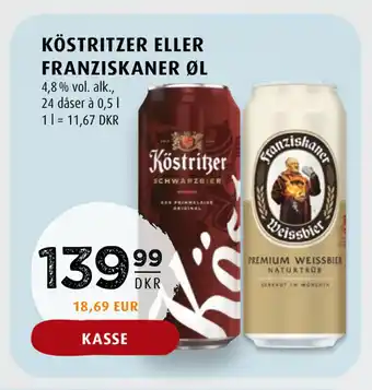 Scandinavian Park Köstritzer eller franziskaner øl tilbud