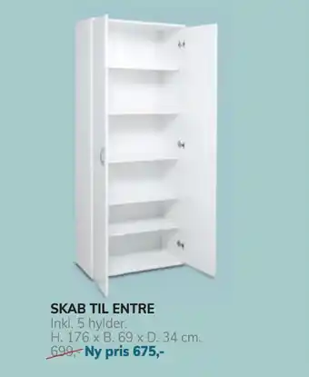 Skab til entre