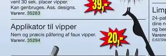 Applikator til vipper