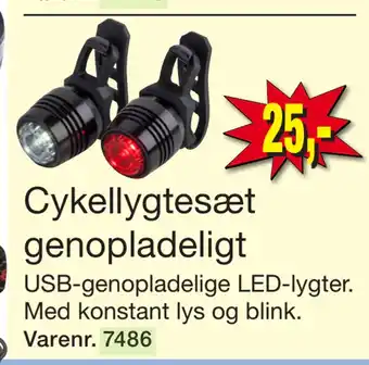 Harald Nyborg Cykellygtesæt genopladeligt tilbud
