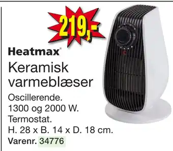 Harald Nyborg Keramisk varmeblæser tilbud