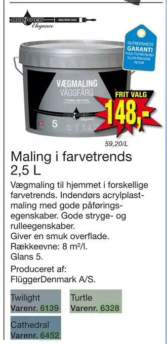 Harald Nyborg Maling i farvetrends 2,5 l tilbud