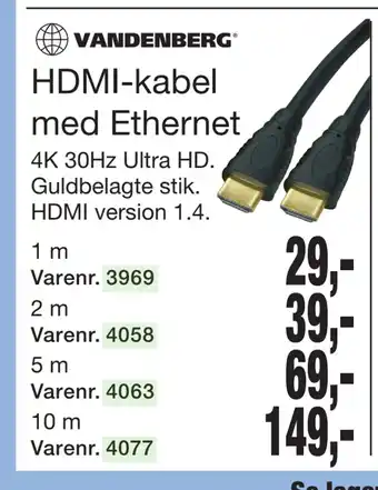 Harald Nyborg Hdmi-kabel med ethernet tilbud