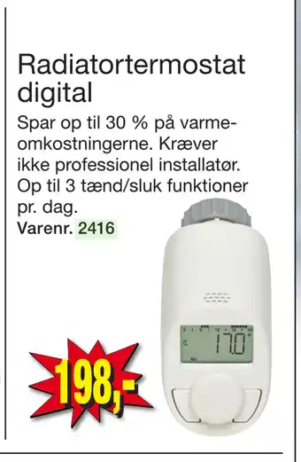 Harald Nyborg Radiatortermostat digital tilbud