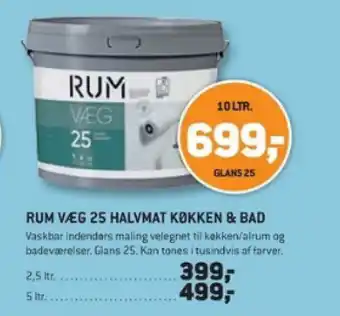 XL-BYG RUM VÆG 25 HALVMAT KØKKEN & BAD tilbud