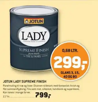 XL-BYG JOTUN LADY SUPREME FINISH tilbud