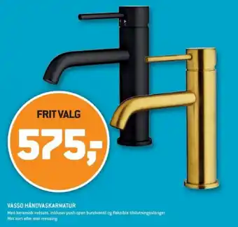 XL-BYG VASSO HÅNDVASKARMATUR tilbud